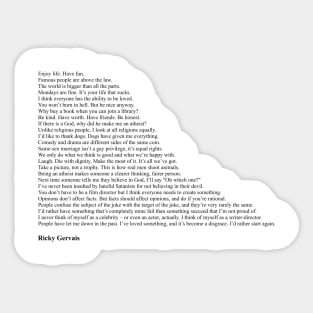 Ricky Gervais Quotes Sticker